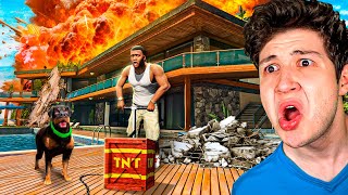 EXPLOTO la CASA de FRANKLIN en GTA 5 💥🏡 Mods [upl. by Eiroj56]