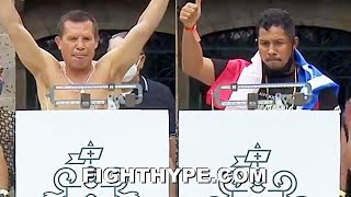 JULIO CESAR CHAVEZ SR amp HECTOR CAMACHO JR WEIGHIN amp FINAL FACE OFF CAMACHO JR DROPPED 70 POUNDS [upl. by Gracye318]