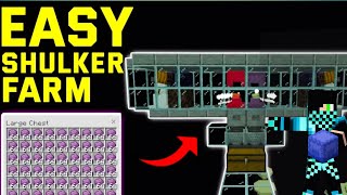 Best And Easy Shulker Farm in Minecraft Pocket Addition And Bedrock 121 [upl. by Auohc]