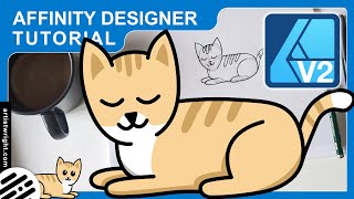 Affinity Designer Tutorial for Beginners  Cute Cat [upl. by Adiana]