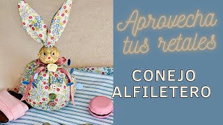 Aprovecha tus retales y haz este alfiletero con forma de conejo Tutorial gratuito 186 [upl. by Mchale]