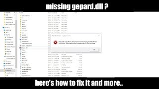 geparddll missing Heres how to fix it and more [upl. by Ajan]