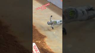 Austin Forkner CRASHES HARD while leading championship supercross 2024 Arlington [upl. by Odilo]