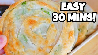 30 Mins Scallion Pancakes with Dumpling Wrappers [upl. by Annalise446]