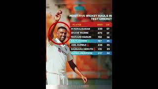 FIVE WICKETS HAULS IN TEST CRICKETwplviratkohlirohitsharmaiplipl24t20worldcupcricket [upl. by Enwad]