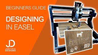 Beginners guide to designing in Easel  3018 PRO [upl. by Shaum]