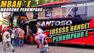 Sang Legend Mbah santoso borong penumpang hari ini terminal bus akap grogol jos banget [upl. by Juni423]