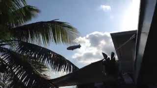 Goodyear Blimp Flying Over Our House [upl. by Anallij458]