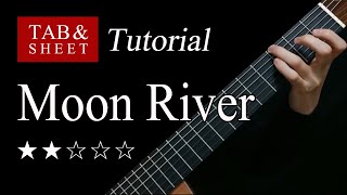 Moon River  Fingerstyle Lesson  TAB [upl. by Nevet312]