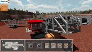 Sentient Computing FLSmidth Spreader Conveyor Simulation [upl. by Eetak]