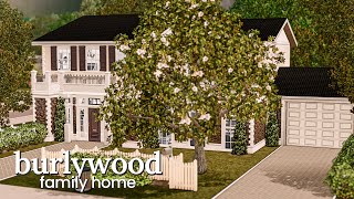 burlywood colonial home  the sims 3 speed build  cc links [upl. by Vocaay]