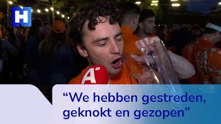 Teleurstelling in Amsterdam na verlies Oranje [upl. by Aden]