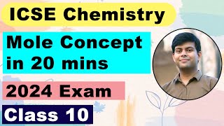 Mole Concept in 20 mins  Class 10 Chemistry ICSE [upl. by Damiano]