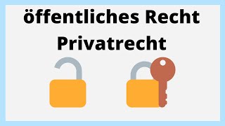 Unterschied Öffentliches Recht und Privatrecht  einfach erklärt [upl. by Oos]