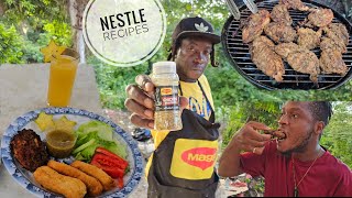 Jerk Chicken amp Festival  Make From Nestle Recipes Caribbeancom with maggiUniqueChickenSeasooning [upl. by Enyrb]