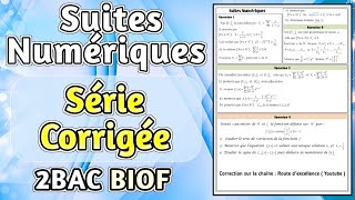 Série dexercices sur les Suites Numériques 2Bac SM [upl. by Ashok723]