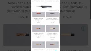 Configure your Knife customknife knifeconfigurator japaneseknives [upl. by Ainollopa795]