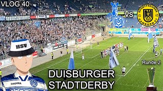 STADTDERBY IM NIEDERRHEINPOKAL 🔥 🦓🤍💙 MSV Duisburg vs SF Hamborn 07  Stadionvlog 🔥✅  VLOG 40 [upl. by Dom884]