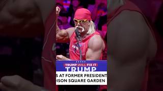 Hulkamania ‘Still Runnin Wild’ in 2024 🇺🇸 hulkhogan hulkamania trump usa wwe [upl. by Cirdla]