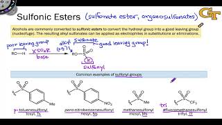 0210 Sulfonate Esters Electrophilic Derivatives of Alcohols [upl. by Htebsle714]