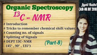 C13 NMR SpectroscopyCarbon13 NMR Spectroscopy Number of signals Practice problems in HindiPart8 [upl. by Ahsitahs]