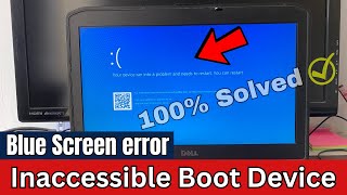 Inaccessible Boot Device Blue Screen Error in Windows 10 [upl. by Sanfred]