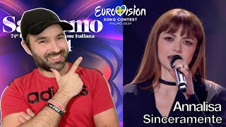 Reaction 🇮🇹 Annalisa  Sinceramente Sanremo 2024 Eurovision 2024 Italy [upl. by Elihu717]