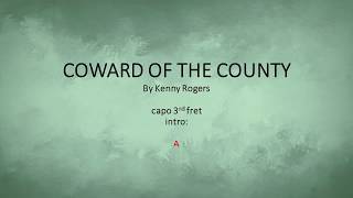 Coward of the County by Kenny Rogers  Easy chords and lyrics [upl. by Atires852]