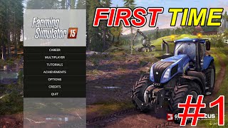 First TIme Play Farming Simulator 15  FS15 Gameplay [upl. by Kcerb]