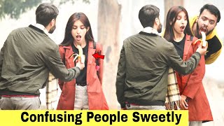 Confusing People Sweetly Prank  HitPranks [upl. by Htebazileyram]