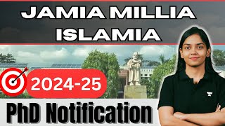 Jamia Millia Islamia Admission 202425  PhD Updates Kanupriya Mam [upl. by Yablon]