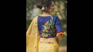 Beautiful saree blouse designblouse ideas and fashiondailyvlog [upl. by Queenie]