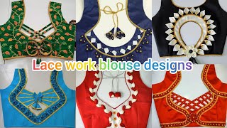 Simple but stylish lace work blouse designsdaily wear lace work blouse designsblouse designs [upl. by Holna]