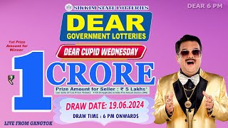 DEAR CUPID WEDNESDAY DEAR 6 PM DRAW DATE 19062024 SIKKIM STATE LOTTERIES [upl. by Enotna410]