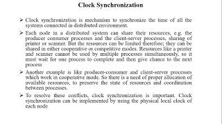 Synchronization amp Need Of SynchronizationClock SynchronizationIssues in Clock Synchronization [upl. by Yditsahc]