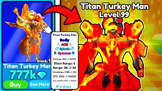 😱NEW TTD 20 UPDATE💀TITAN TURKEY Man🔥 Toilet Tower Defense [upl. by Aronas]