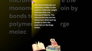 Micromolecules and macromolecules micromolecules molecule biology science youtubeshorts [upl. by Roobbie]