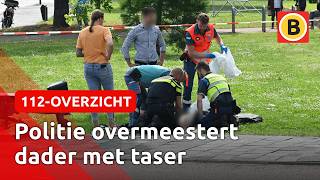 Man neergestoken voor het politiebureau  112overzicht [upl. by Akined275]