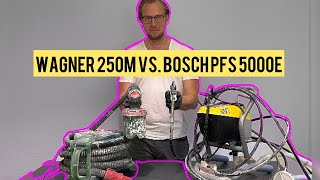 Farbe blasen oder sprühen Wagner 250M vs Bosch PFS 5000E  airless vs airbrush  was ist besser [upl. by Hoashis]