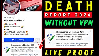 Death report New Working Trick 2024  Memrolize Report New Trick Remembering Facebook Account 2024 [upl. by Kimberlee]