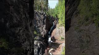 Waterfall in Sysslebäck  Värmland Sweden shorts [upl. by Nilyak]