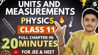 Units and Measurements Class 11  Physics  For JEE amp NEET  Full Revision In 20 Minutes [upl. by Nohsyt]