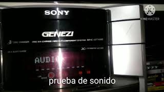 minicomponente Sony Genezi MHCGTX88 prueba de sonido [upl. by Jillayne]