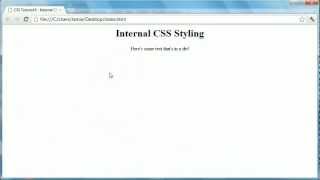 CSS Tutorial 6  Internal CSS Styling [upl. by Nifled]