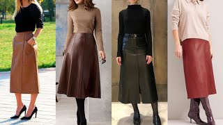 TOP 50 LATEST UPLOADED IDEAS OF BEAUTIFUL EASY ATTRACTIVE LEATHER SKIRT DESIGN AND IDEAS [upl. by Edwine989]