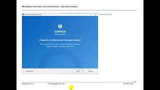 Sophos Scan und Clean ein Offline Virenscanner fue Notfälle [upl. by Enitsenrae]