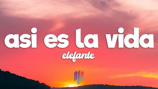 Elefante  Asi es la vida Letra  Lyrics [upl. by Annoid631]