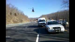 Allamuchy Fire station 91 medivac landing on RT80 [upl. by Town]