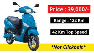 Best Electric Scooter Under 40000  122 Km Range  42 Km Top Speed [upl. by Nayt]