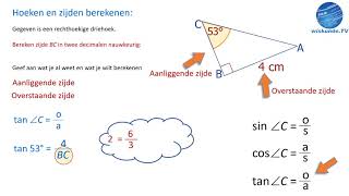 Goniometrie  Sinus cosinus en tangen door elkaar  wiskunde TV [upl. by Enrika]